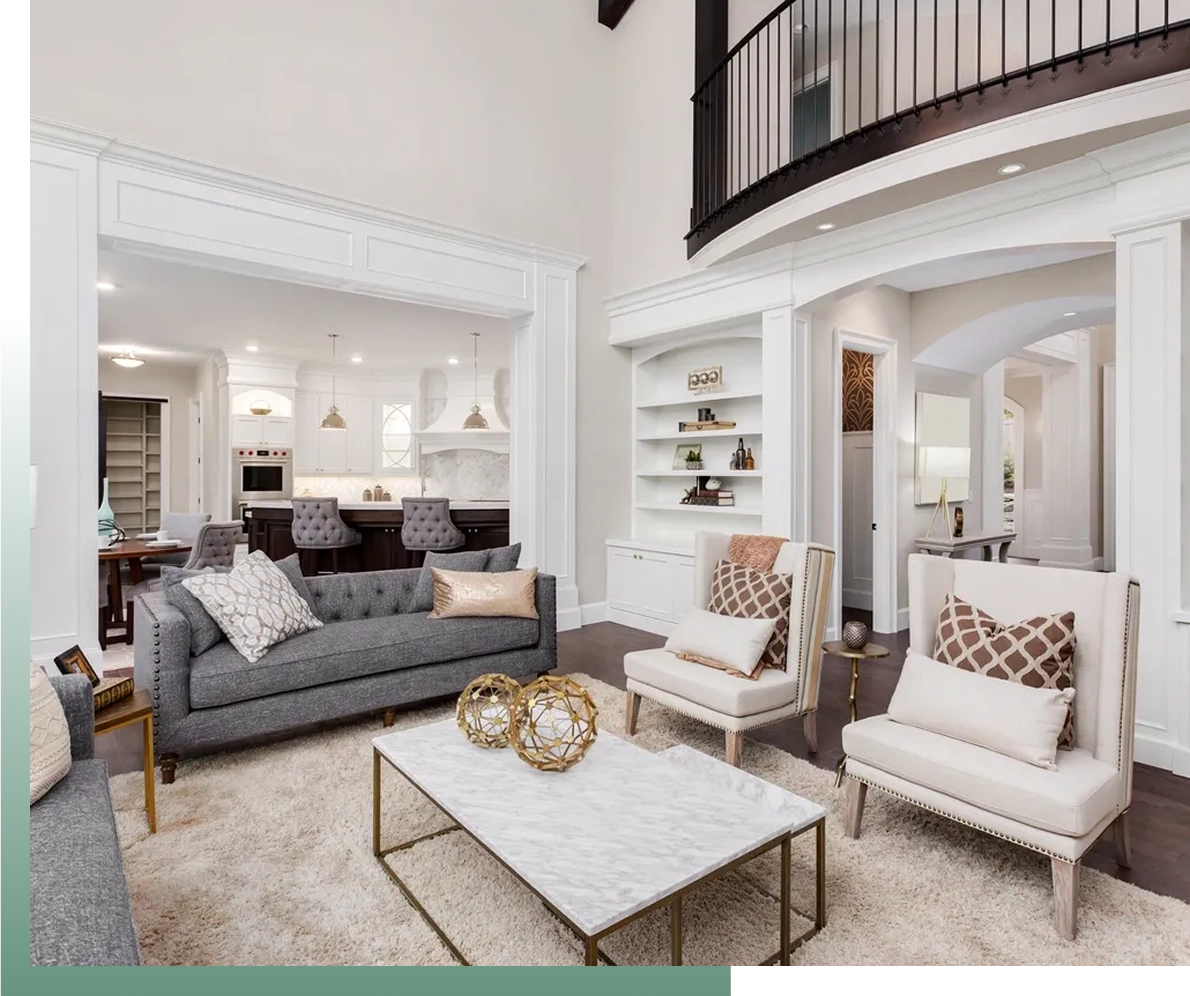 Modern living room with elegant decor