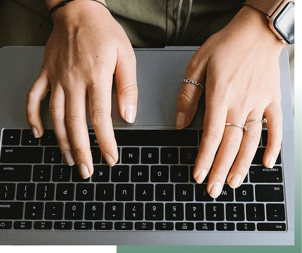 Person working on a computer