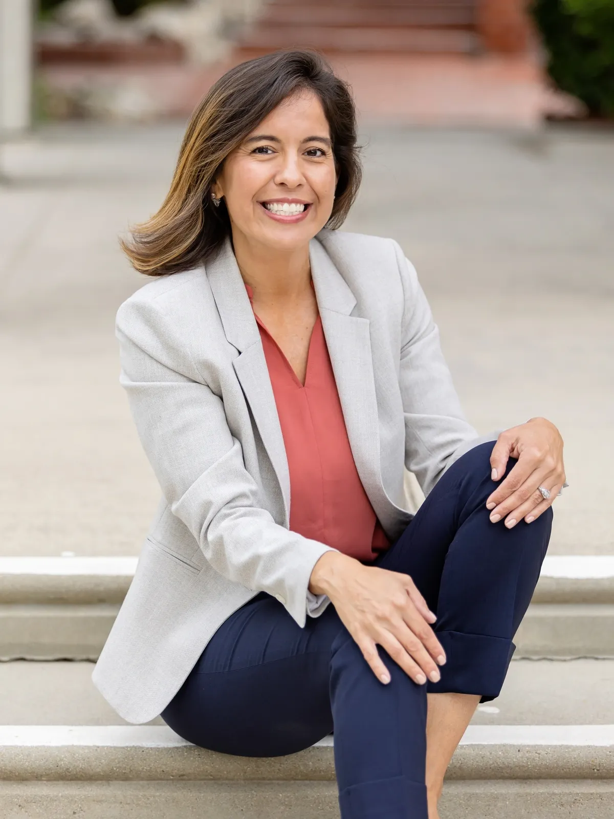 Professional woman in blazer and pants