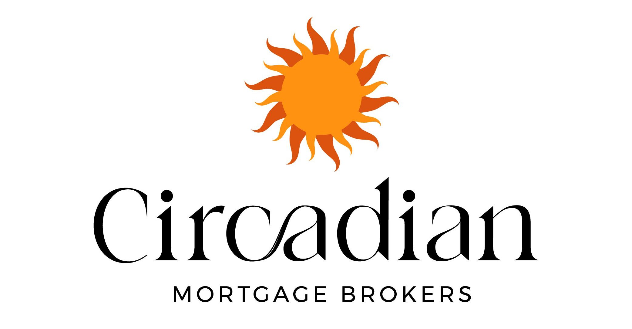 Logo of Arcadia Mortgage Brokers with a stylized orange sun above the name.